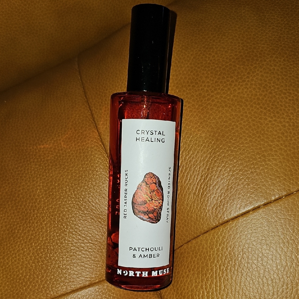 North Muse Red Jasper Rocks,  Patchouli & Amber Room Spray